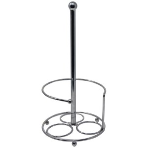Portarrollos de cocina de acero inoxidable – Soporte vertical para papel de cocina, diseño estable, 30x14 cm