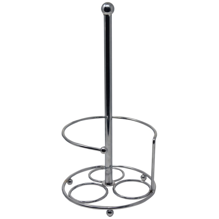 Portarrollos de cocina de acero inoxidable – Soporte vertical para papel de cocina, diseño estable, 30x14 cm