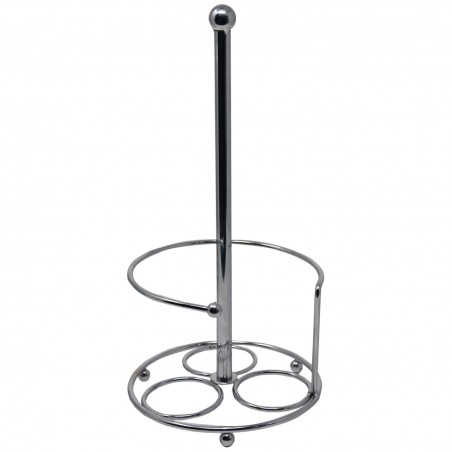 Portarrollos de cocina de acero inoxidable – Soporte vertical para papel de cocina, diseño estable, 30x14 cm