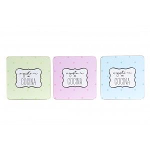 La maison et plus - lot de 6 sous-verres en Carton. À l'aise dans ma cuisine