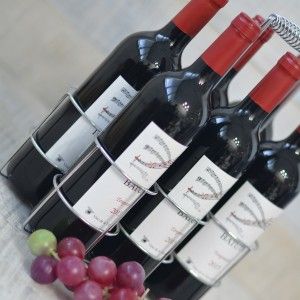 Bottle rack in chrome-plated iron (29x19,40x32,50)
