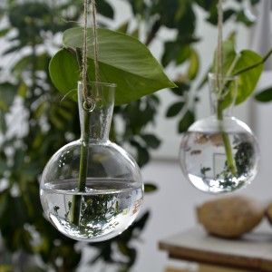 La maison et plus - Jardinière suspendue ronde en série de deux - Design élégant et original