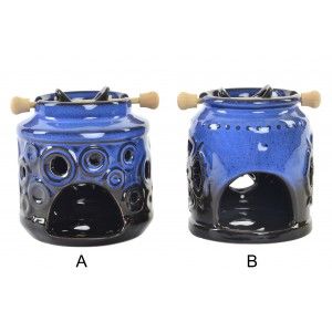 Casa e più - Bruciatore per Aromi di Ceramica Blu