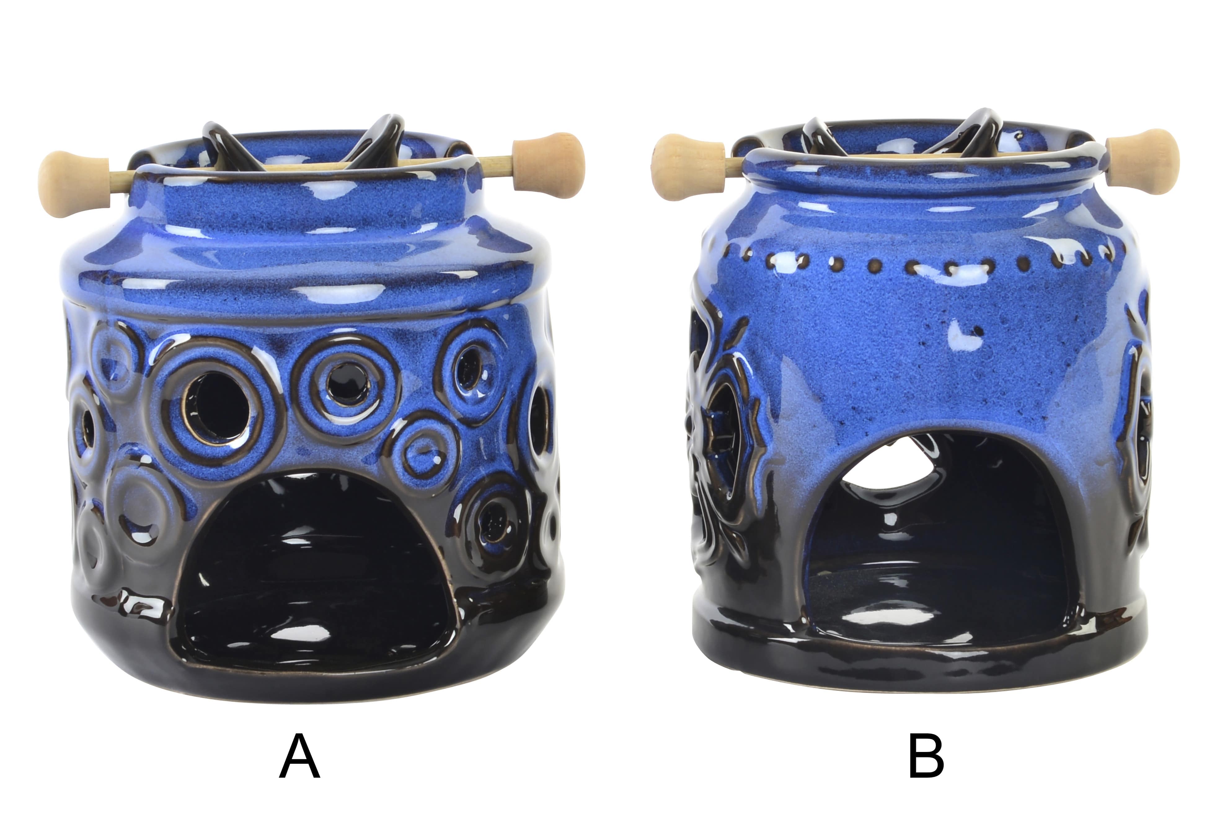 Casa e più - Bruciatore per Aromi di Ceramica Blu