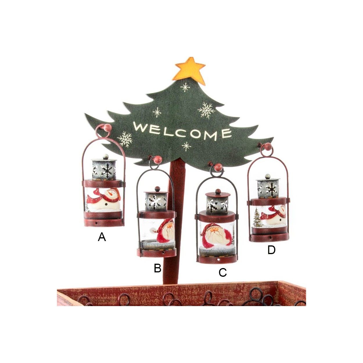 Streetlight made from metal with christmas motifs - charming Design. - Home and more