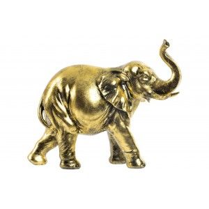 Home and more - Elephant-Shiny Golden and resin