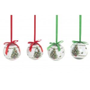 Casa e Più - Palla di Natale con fiocco set 14, originale, con scatola regalo