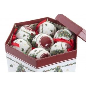 La maison et Plus - Boule de Noël avec l'arc ensemble de 14 avec boîte-cadeau original