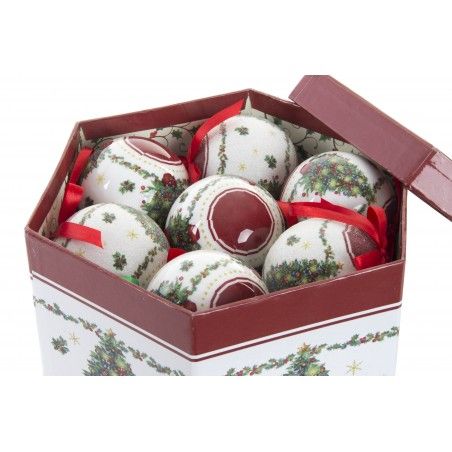 La maison et Plus - Boule de Noël avec l'arc ensemble de 14 avec boîte-cadeau original