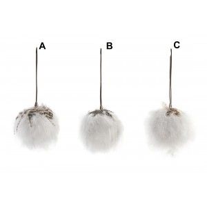 La maison et Plus - Ballon décoratif original soft touch pour accrocher couverts de poils et de plumes, Coton du Monde
