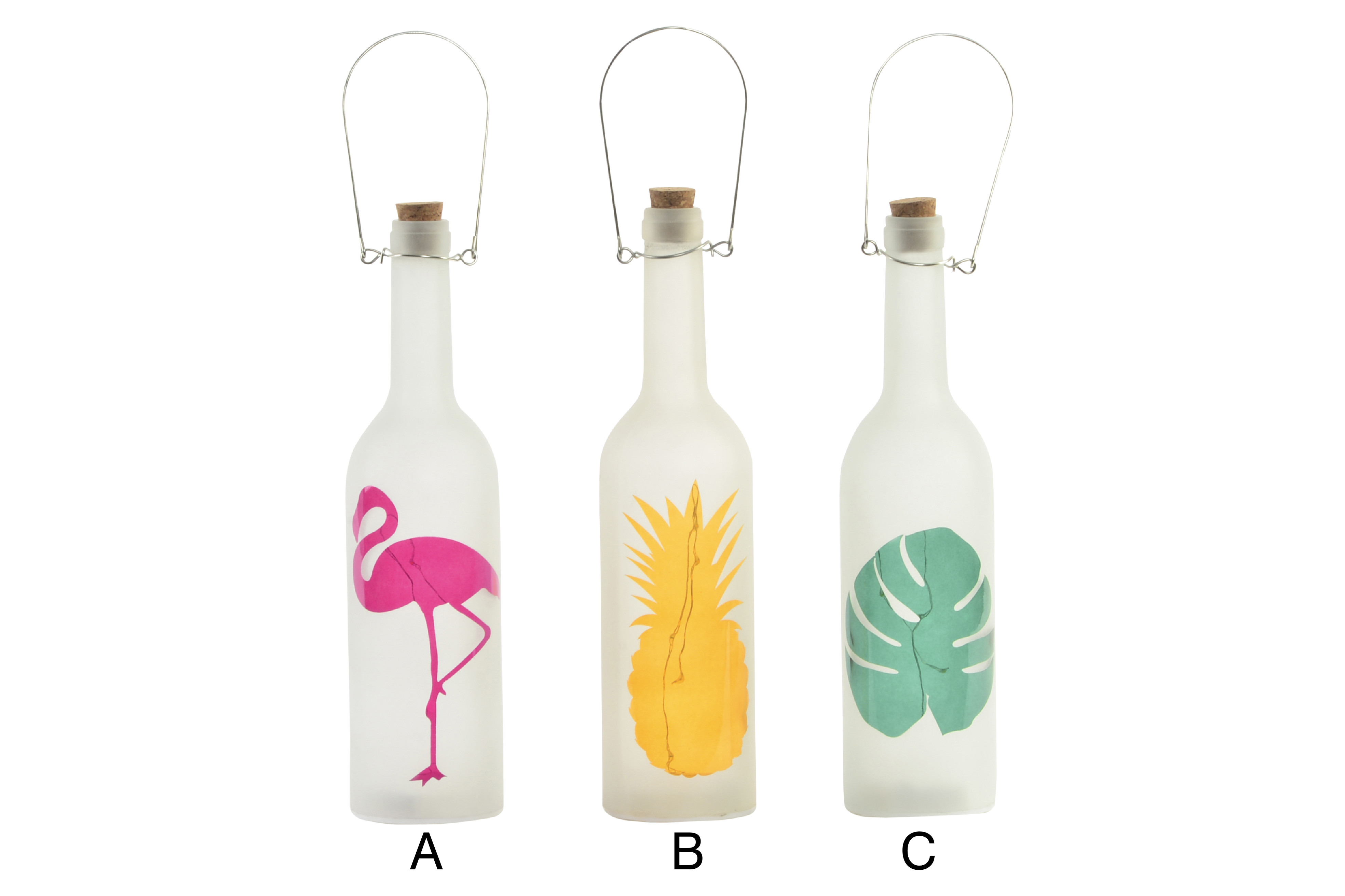 Home and more - Decorative Bottle-Tropical with Leds. 3 models