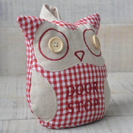 Sujeta puerta de búho con ojos de botón - Diseño divertido - Hogar y más.