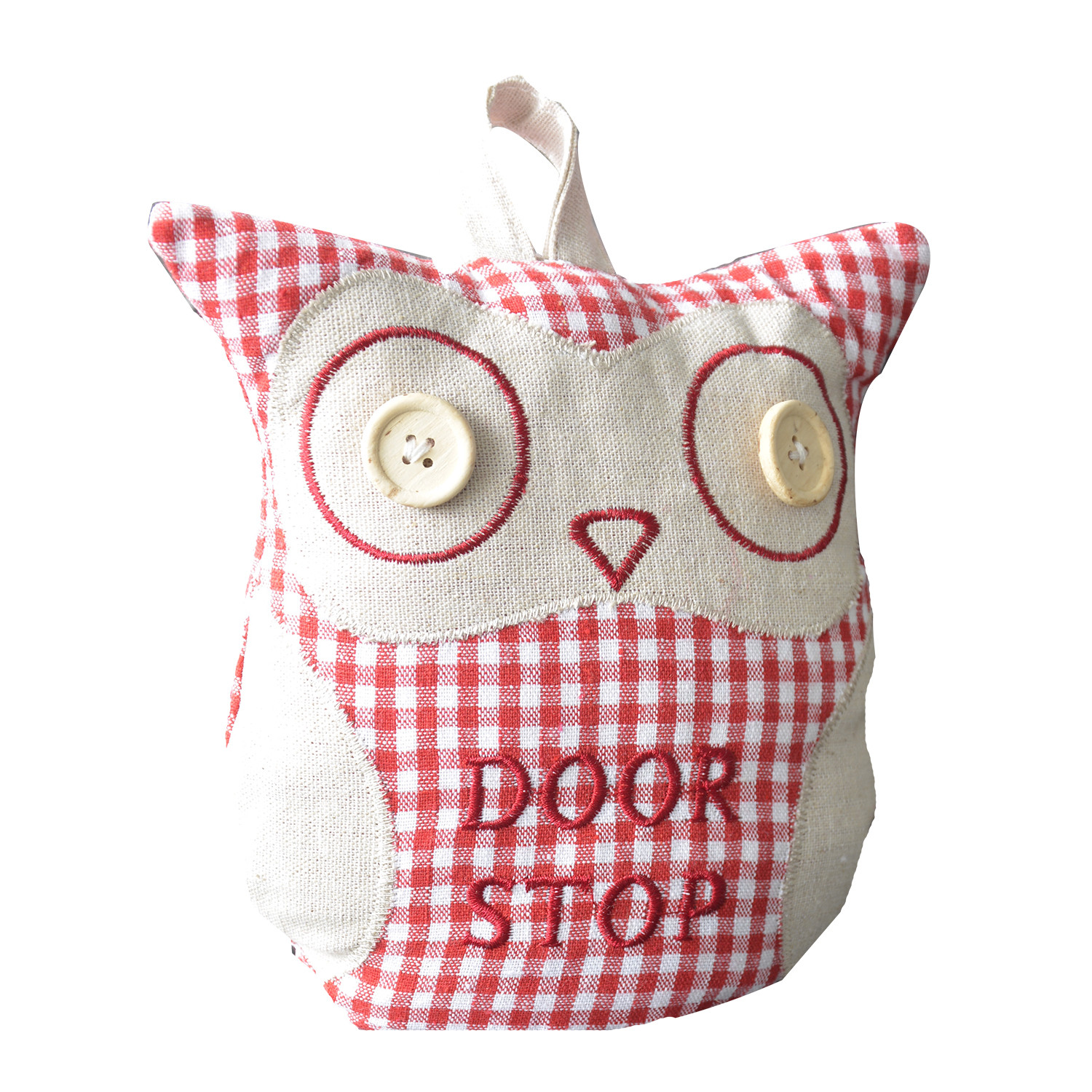 Subject door of an owl with button eyes - fun Design - Home and more.