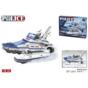 Gioco di costruzione di Imbarcazione di Polizia di pattuglia per le parti, molto divertente Pattuglia della Giustizia - Casa e
