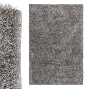 Hogar y más - Alfombra grande de color gris de algodón