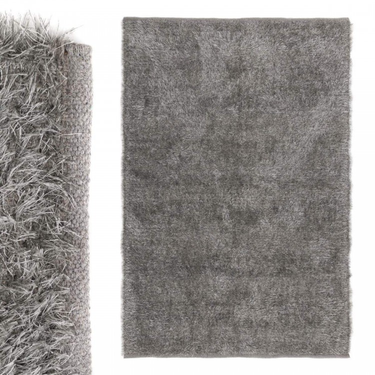 Home and more - large Carpet of gray cotton