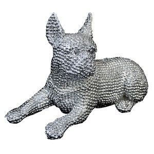 La figura del Cane originale e alla moda in colore argento Bull Dog Deluxe Edition - Casa e altro ancora