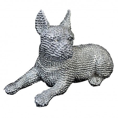 La figura del Cane originale e alla moda in colore argento Bull Dog Deluxe Edition - Casa e altro ancora