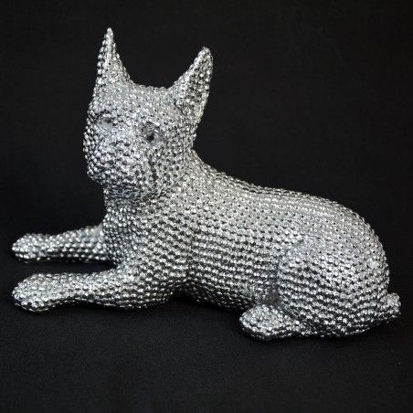 La figura del Cane originale e alla moda in colore argento Bull Dog Deluxe Edition - Casa e altro ancora