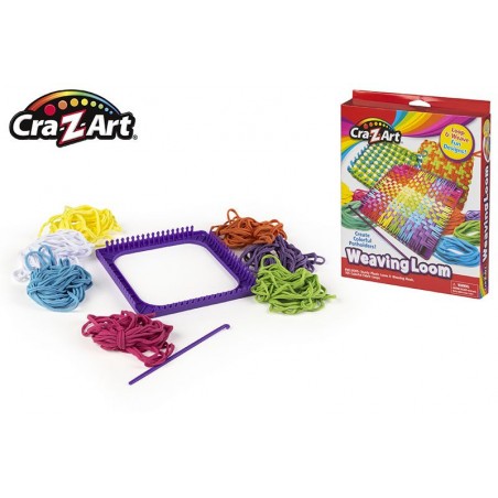 Telar juego creativo para tejer de forma cuadrada con lanas de diferentes colores - Hogar y Más