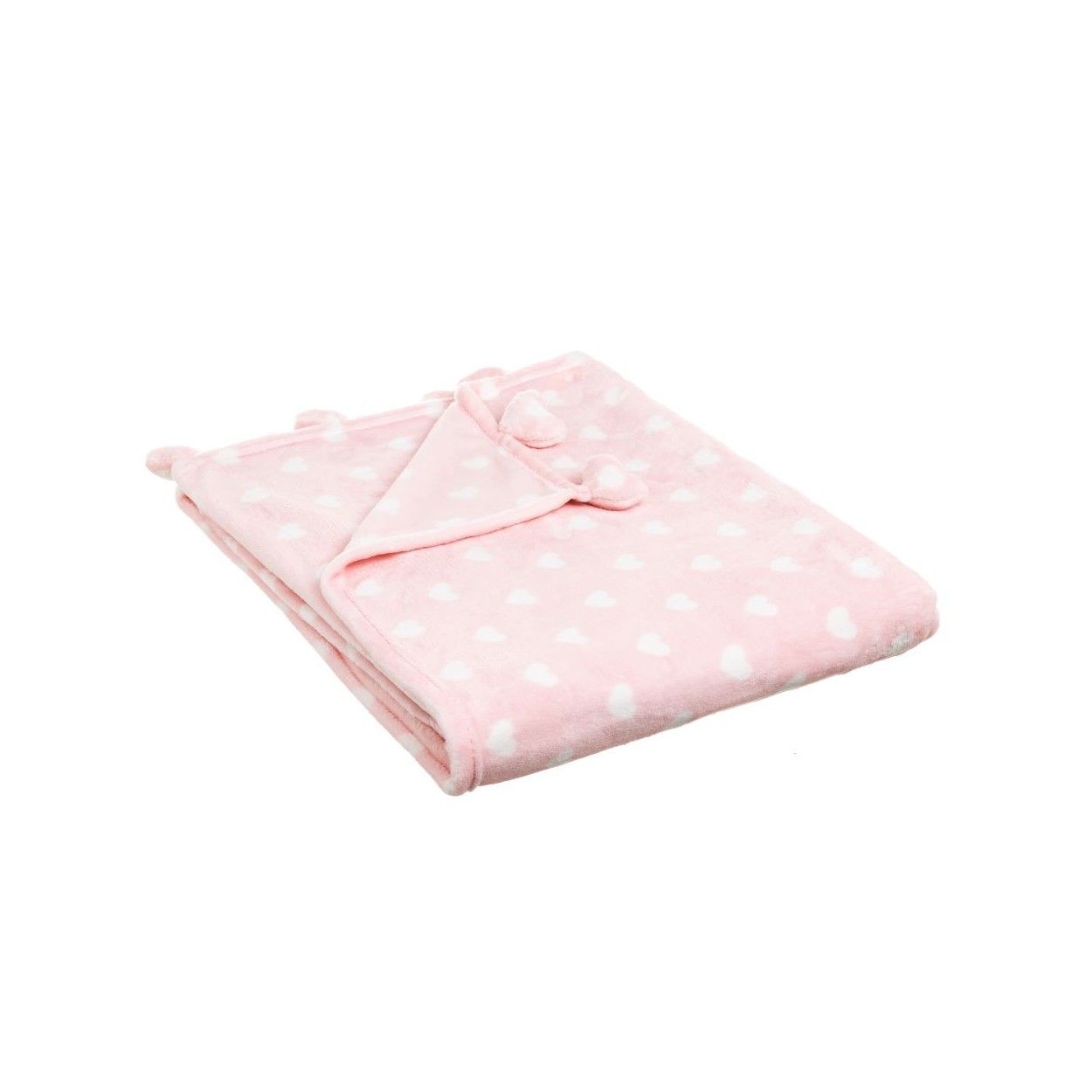 Couverture canapé chaud et agréable en flanelle Rose à motifs de coeurs, de l'Amour - Maison et Plus