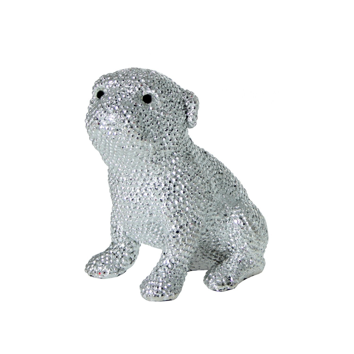 Figure dog Pug resin, silver-grainy - Style Luxury Home - and more.