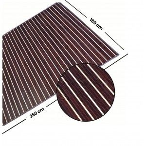 Alfombra de Bambú Natural, tono Nogal  firma Luxury en color Crema, de Hogar y Mas