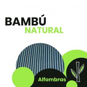 Alfombra de Bambú Natural, tonos azulados firma Blue Skye en color Azul Verdoso, de Hogar y Más