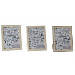 Photo frame nordic foot of natural wood with the original image Hipster - Home and More