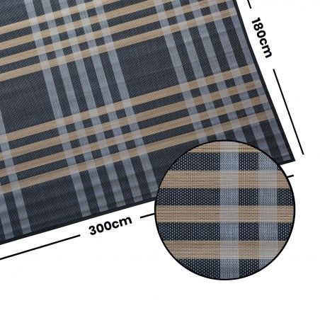 Carpet Natural Bamboo signature Columbia blue, dark and light brown of Home and More