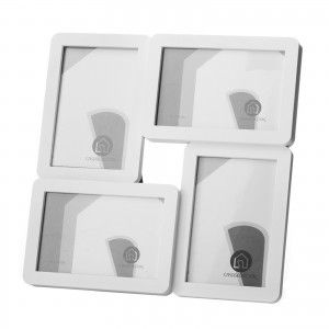 Photo holder multiple (29x29x2 cm) white