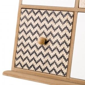 Cajonera con 4 cajones con diseño étnico - Hogar y más