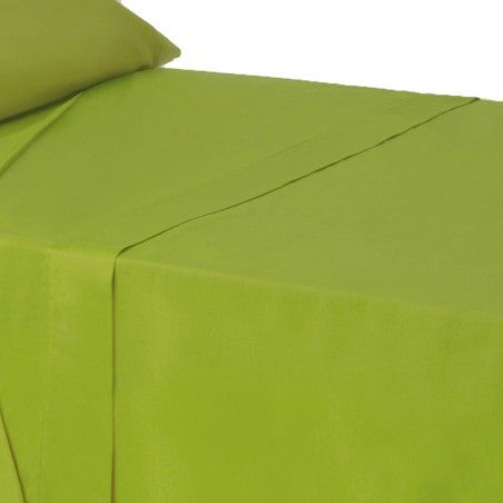Sábana encimera en color verde intenso para cama de 90 - Hogar y más