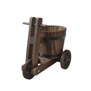 Vaso originale in legno naturale Bicicletta, Giardino di Amici a Casa e Più