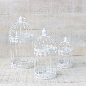 Cage de métal décoratif en 3 tailles design élégant France - Maison et Plus