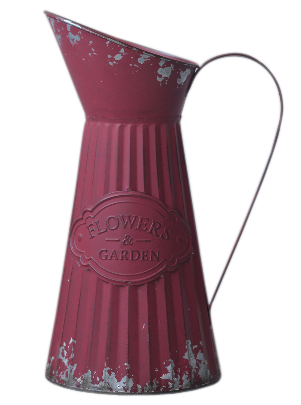 Jug Watering can decorative metal Vintage red Flowers & Garden