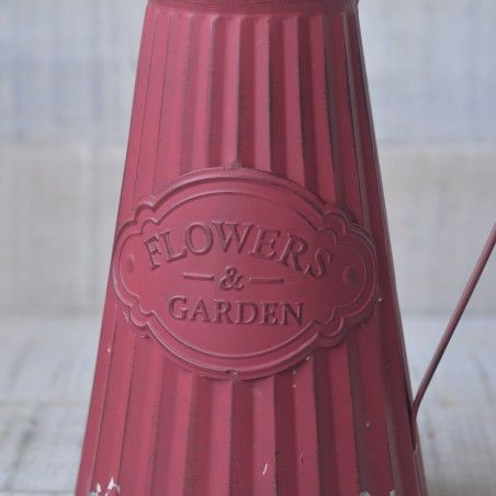 Jug Watering can decorative metal Vintage red Flowers & Garden