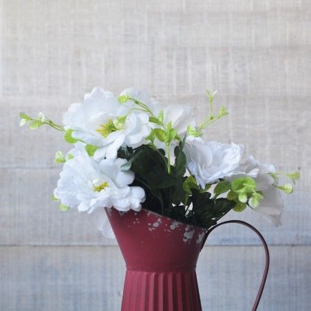 Jug Watering can decorative metal Vintage red Flowers & Garden