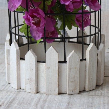 Cage decorative wrought metal and natural wood for decoration - Design-Circular - France - Home and More