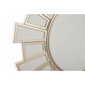 Mirror wall round white, with modern style of geometric shapes-Home and More