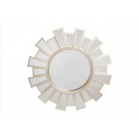 Mirror wall round white, with modern style of geometric shapes-Home and More