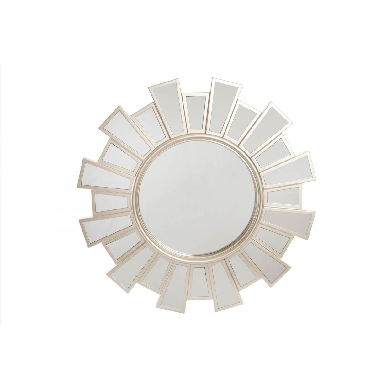 Mirror wall round white, with modern style of geometric shapes-Home and More