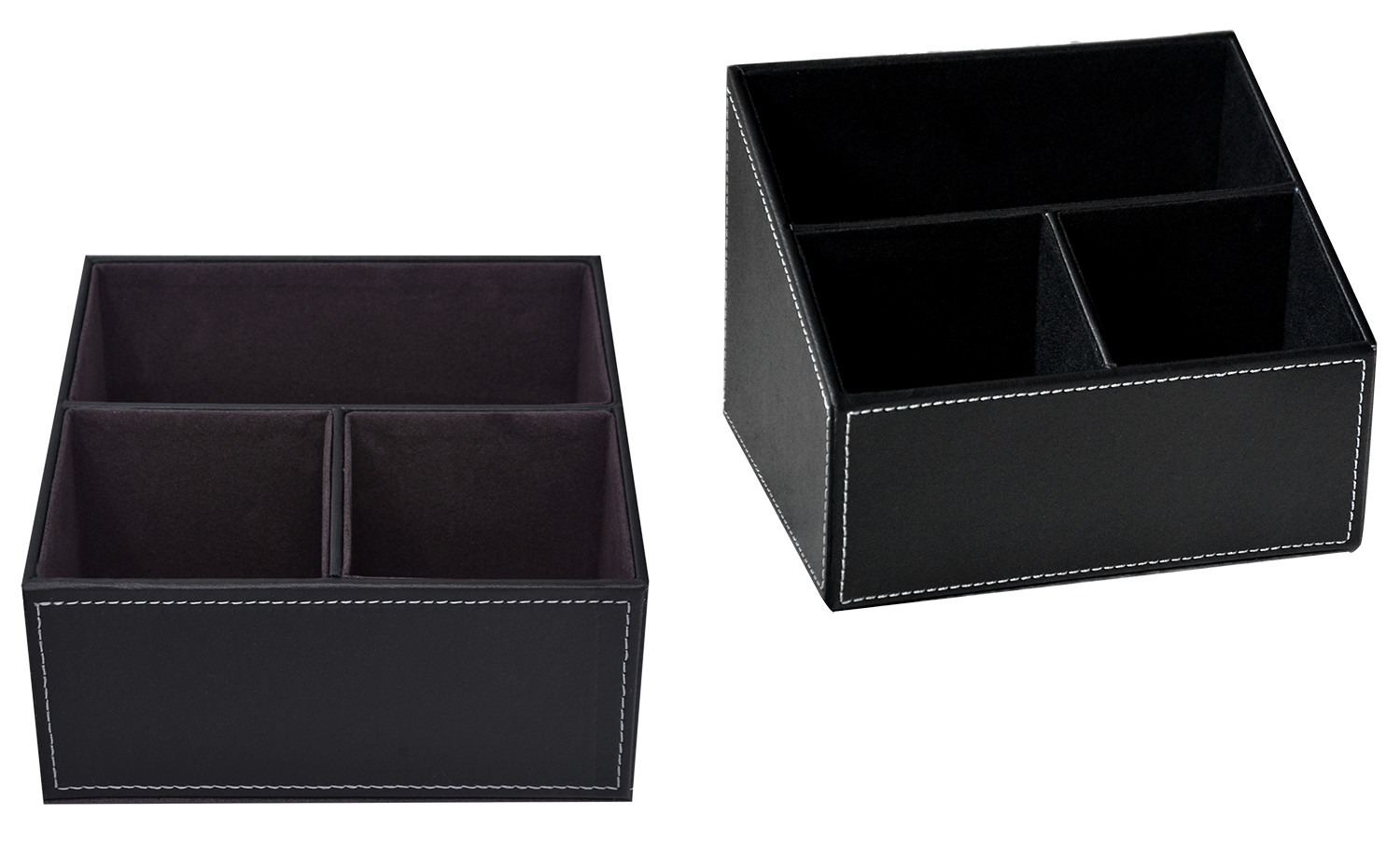 ORGANIZADOR PORTAMANDOS POLIPIEL 3 COMPARTIMENTOS SOPORTE PARA MANDOS 13X15X18CM