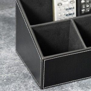 ORGANIZADOR PORTAMANDOS POLIPIEL 3 COMPARTIMENTOS SOPORTE PARA MANDOS 13X15X18CM