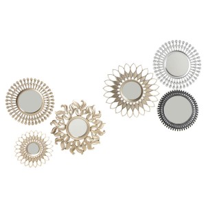 Espejo circular en set de 3 unidades para decoración. Diseño elegante y divertido . 35 x 35 cm - Hogar y más