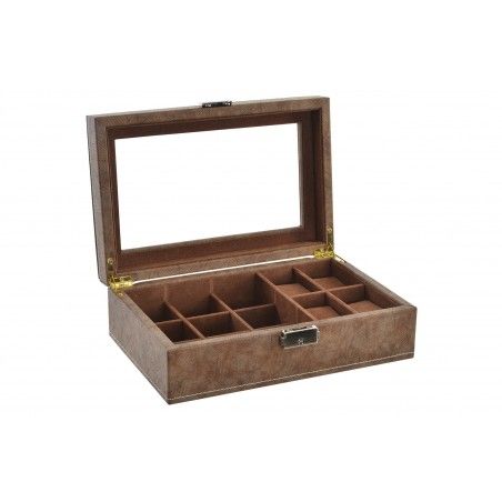 Watchmaker to store jewelry/watches-brown. Design Deluxe 16 x 25 cm - Home and more