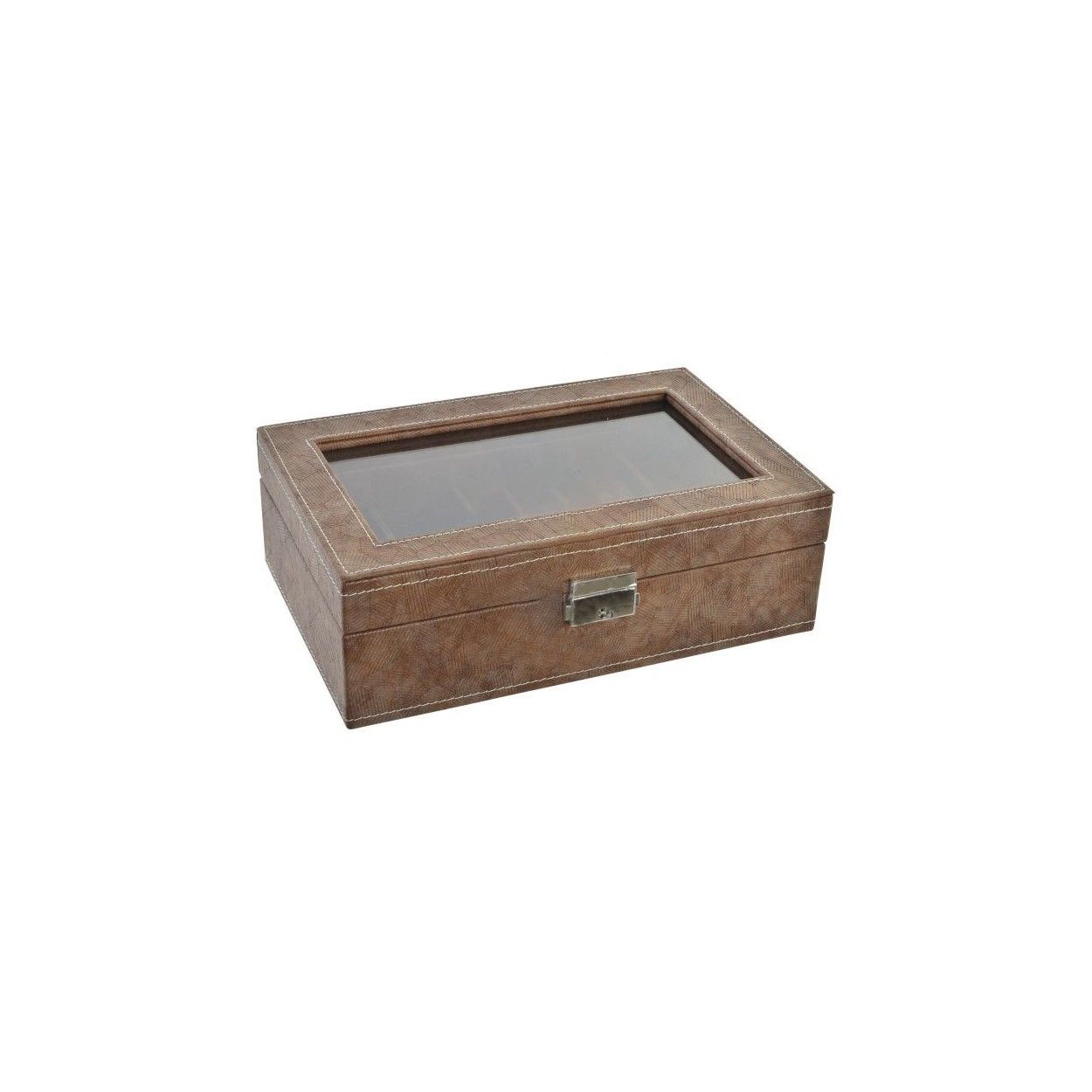 Relojero para guardar joyas/relojes color pardo. Diseño Deluxe 16 x 25 cm - Hogar y más