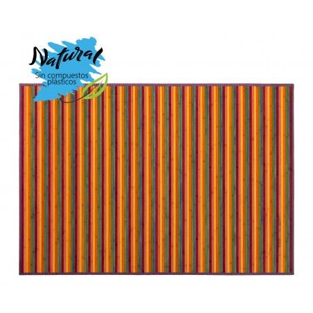 Tapis en Bambou grande Multicolore 