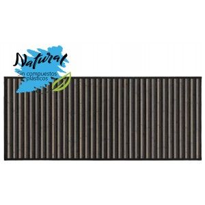 CARPET BAMBOO NASTURAL, FOR THE FOYER AND HALLWAY OF MODERN DESIGN WITH STRIPES IN GREY TONE, 75 X 175 CM.