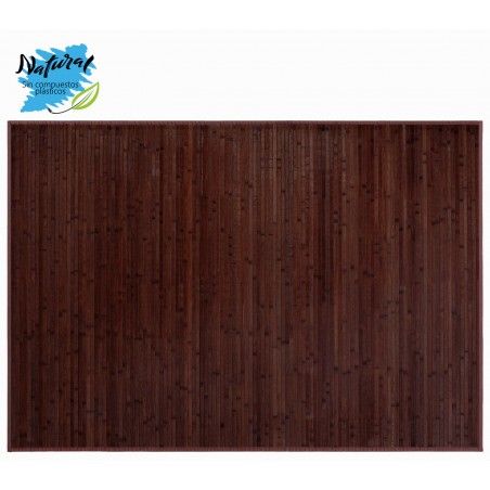 ALFOMBRA DE BAMBU PARA SALON - COMEDOR, NATURAL KANDA, ANTIDESLIZANTE, EN COLOR CHOCOLATE, 140 X 200 CM.